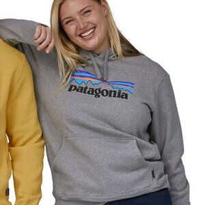Patagonia Uprisal Logo Hoody Heather Gray Sustainable Hoodie Unisex Size Medium